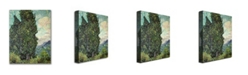 Trademark Global Vincent Van Gogh 'Cypresses,1889' Canvas Art - 32" x 24"